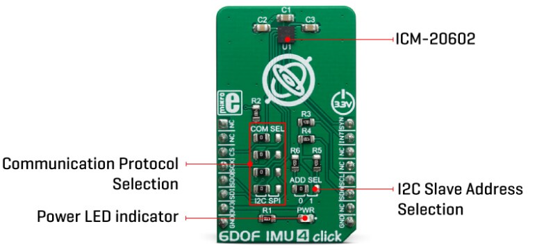 Mikroe MIKROE-3410 6DOF IMU 4 Click